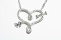 Srebrny naszyjnik diamenty 0.05ct