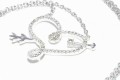 Srebrny naszyjnik diamenty 0.05ct