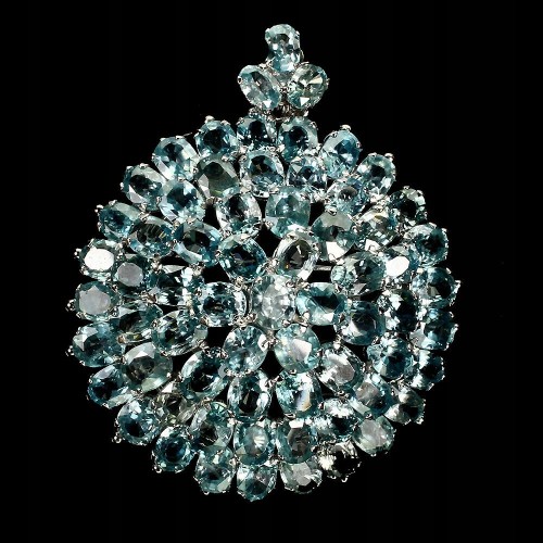 Wisiorek broszka naturalne cyrkony certyfikat