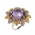 Pierścionek ametyst 25.15 ct srebrny 925 r 12