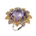 Pierścionek ametyst 25.15 ct srebrny 925 r 12