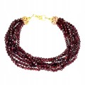 Bransoletka srebrna 925 granaty naturalne rubiny