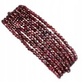 Bransoletka srebrna 925 granaty naturalne rubiny
