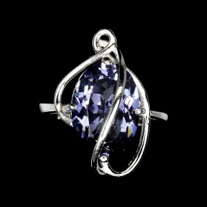 Pierścionek naturalny 925 srebrny kwarc r 14.5