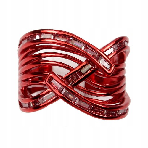 Srebrny pierścionek r 15 cyrkonie