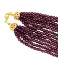 Bransoletka srebrna 925 naturalne granaty rubiny