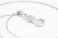 Srebrny 925 naszyjnik diamenty 0.15ct