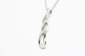 Srebrny 925 naszyjnik diamenty 0.15ct
