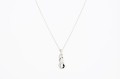 Srebrny 925 naszyjnik diamenty 0.15ct