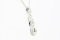 Srebrny 925 naszyjnik diamenty 0.15ct