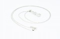 Srebrny 925 naszyjnik diamenty 0.15ct