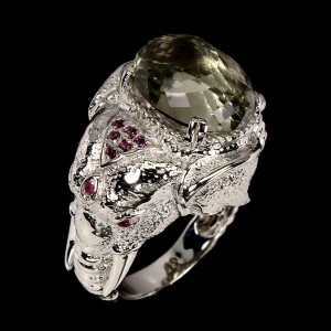 Pierścionek naturalne ametyst 925 srebro r 18.5