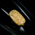 Srebrny pierścionek koral skamielina fossil r16