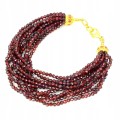 Bransoletka srebrna 925 granaty naturalne rubiny 2
