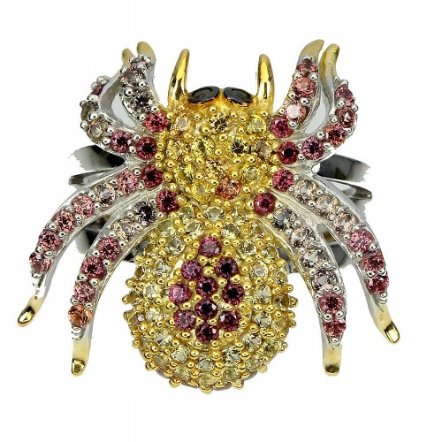 Pierścionek 925 srebrny szafiry Songea 18.5