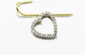 Złoty wisiorek naturalne diamenty 0.12ct serce
