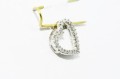 Złoty wisiorek naturalne diamenty 0.12ct serce