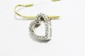 Złoty wisiorek naturalne diamenty 0.12ct serce