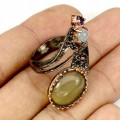 Srebrny pierścionek naturalny chalcedon