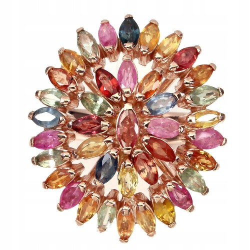 Srebrny pierścionek szafiry Songea r.16