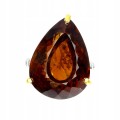 Pierścionek 925 kwarc AAA koniakowy 31.4ct r.15.5