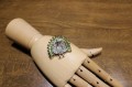 Broszka oliwiny szafir paw 925 srebro