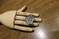 Broszka oliwiny szafir paw 925 srebro