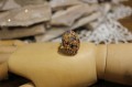 Ring natural 925 silver sapphires Songea size 12 3