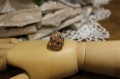 Ring natural 925 silver sapphires Songea size 12 3