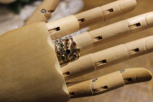 Pierścionek nat. 925 srebrny szafiry Songea 12 2