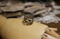 Ring natural 925 silver sapphires Songea size 12 2