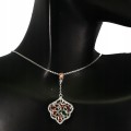 Beautiful necklace sapphires cubic zirconia