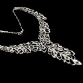 925 silver necklace rubies natural marcasites 2