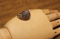 Ring sapphires Songea padparadscha size 16
