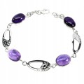 Natural amethyst silver bracelet 2