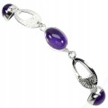 Natural amethyst silver bracelet 2