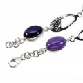 Natural amethyst silver bracelet 2