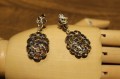 Silver 925 champagne zircons earrings