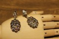 Silver 925 champagne zircons earrings