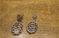 Silver 925 champagne zircons earrings