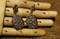 Silver 925 champagne zircons earrings