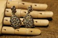 Silver 925 champagne zircons earrings