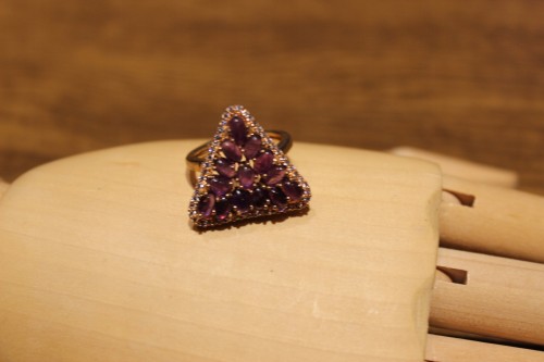 Beautiful amethyst ring cubic zirconia size 14
