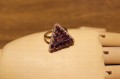 Beautiful amethyst ring cubic zirconia size 14