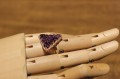 Beautiful amethyst ring cubic zirconia size 14
