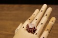 Ring 925 silver  garnet  cubic zirconia size 12