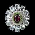 Natural tanzanite garnet ring, size 15
