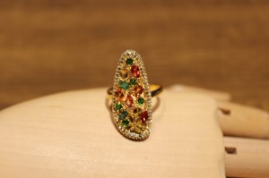 Pierścionek szafiry Songea padparadża r18.5