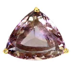 Srebrny pierścionek naturalny ametryn r 16 24.5ct