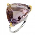 Srebrny pierścionek naturalny ametryn r 16 24.5ct